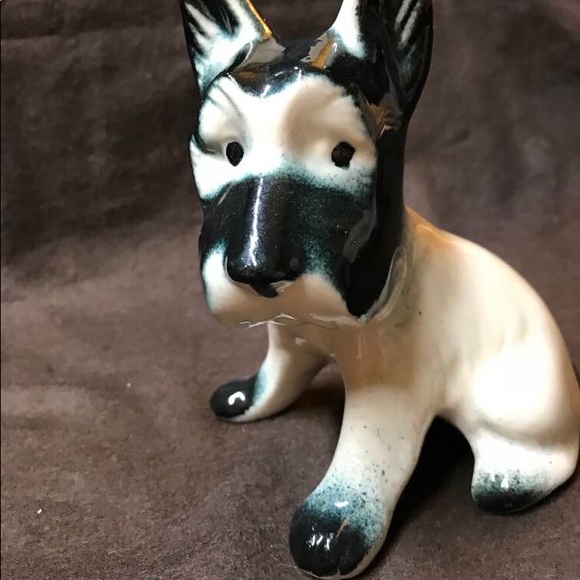 Vintage figurine of adorable black and white dog - Picture 2 of 8